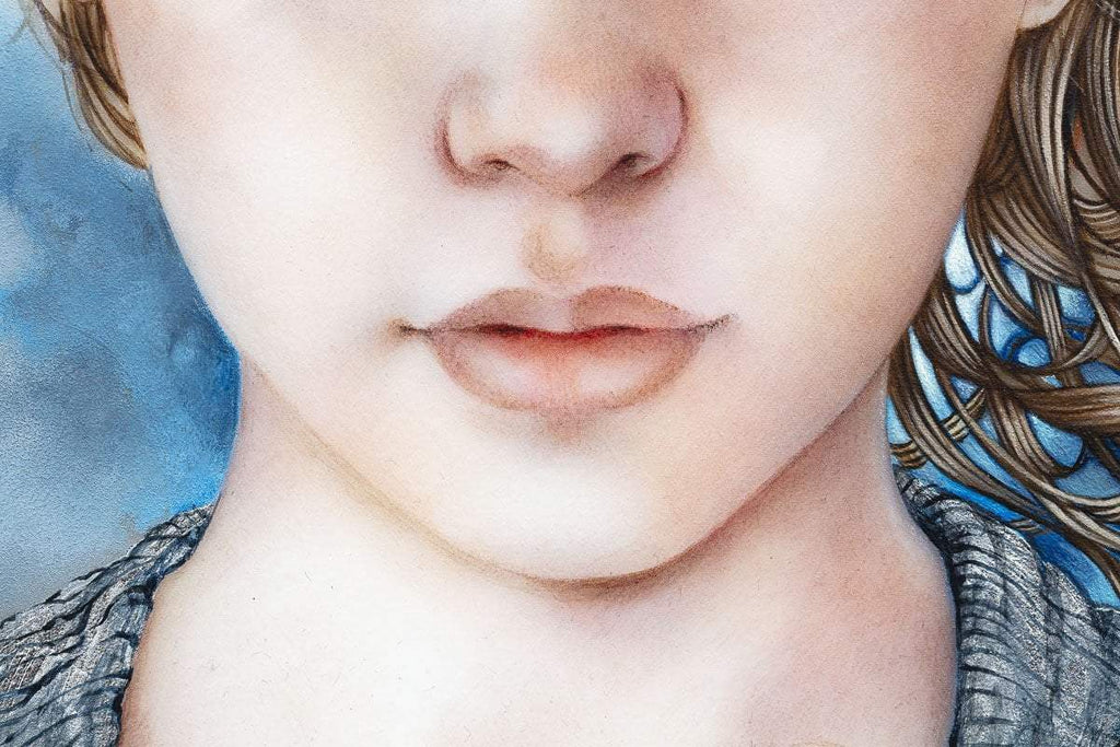 A Paper Moon - Original - SOLD by artist Kerry Darlington - Wyecliffe Galleries