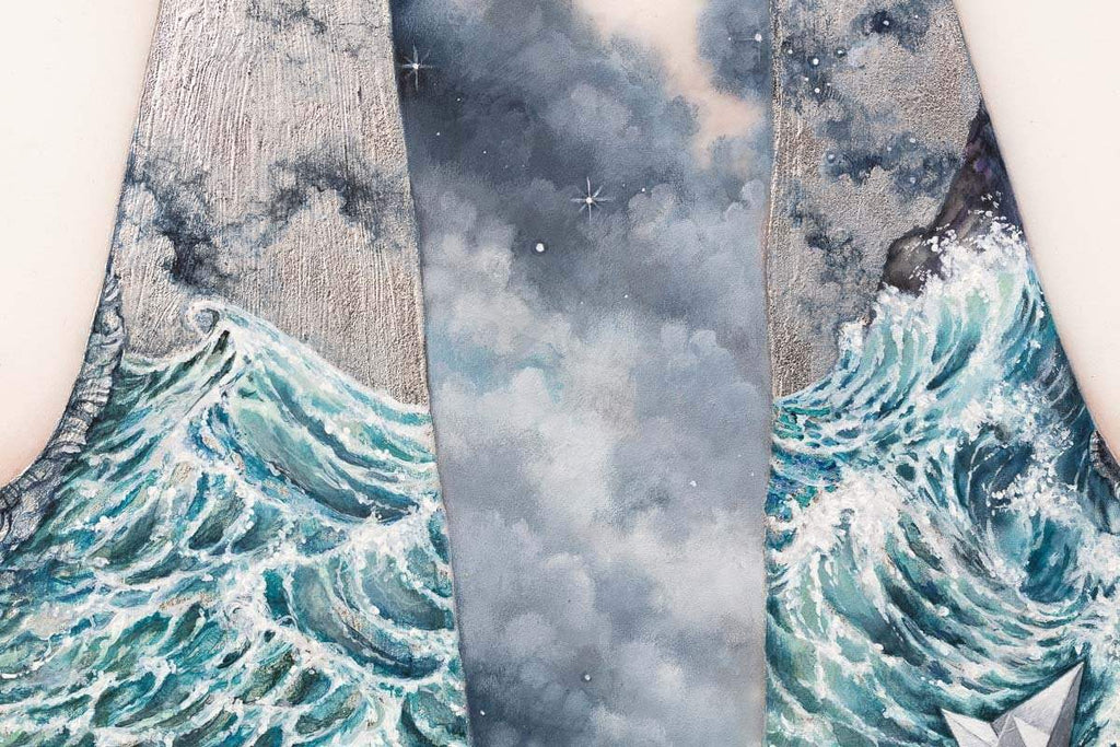 A Paper Moon - Original - SOLD by artist Kerry Darlington - Wyecliffe Galleries