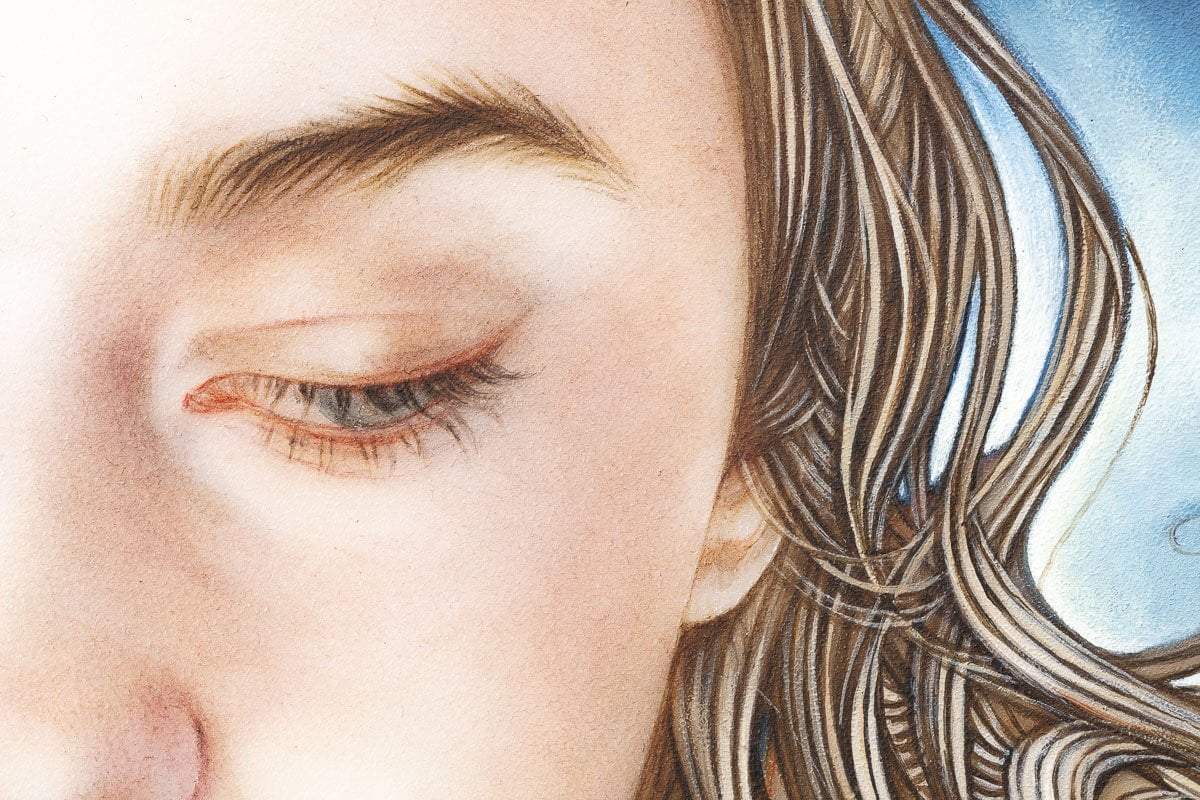 A Paper Moon - Original - SOLD by artist Kerry Darlington - Wyecliffe Galleries