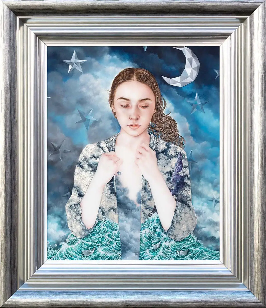 A Paper Moon - Original - SOLD by artist Kerry Darlington - Wyecliffe Galleries