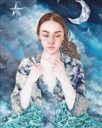 A Paper Moon - Original - SOLD by artist Kerry Darlington - Wyecliffe Galleries