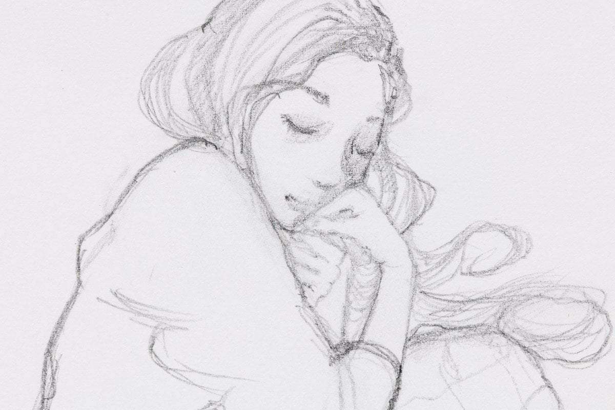 A Silver Lining - Original Sketch - SOLD by artist Kerry Darlington - Wyecliffe Galleries