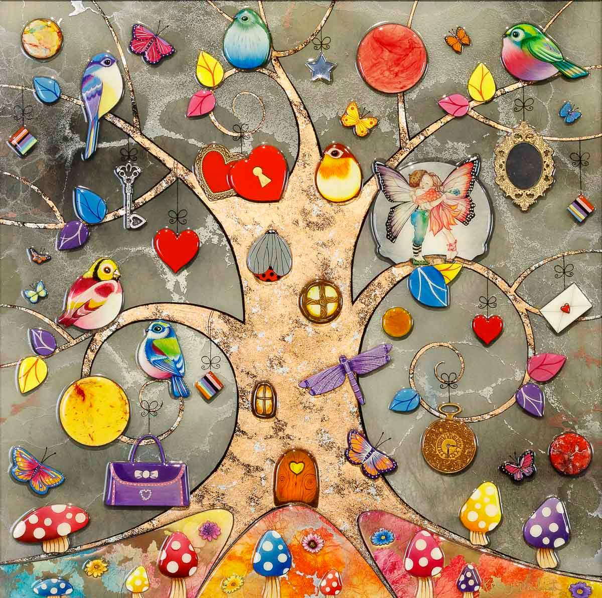 A Tree Full of Love - Published Original by artist Kerry Darlington - Wyecliffe Galleries