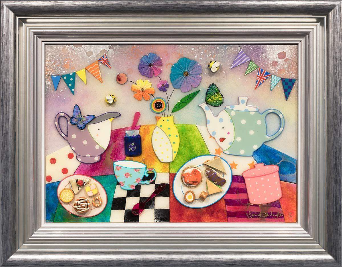 Afternoon Tea In Giggleswick - Original - SOLD by artist Kerry Darlington - Wyecliffe Galleries