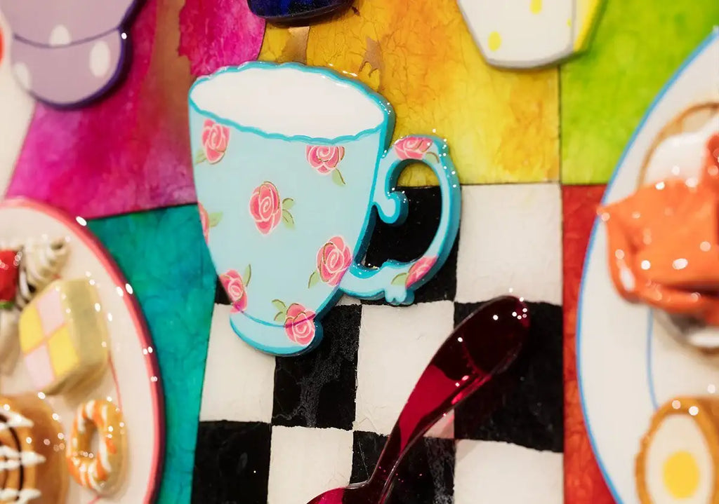 Afternoon Tea In Giggleswick - Original - SOLD by artist Kerry Darlington - Wyecliffe Galleries