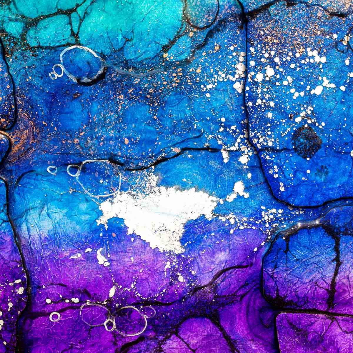 Ajoite - Original - SOLD by artist Kerry Darlington - Wyecliffe Galleries