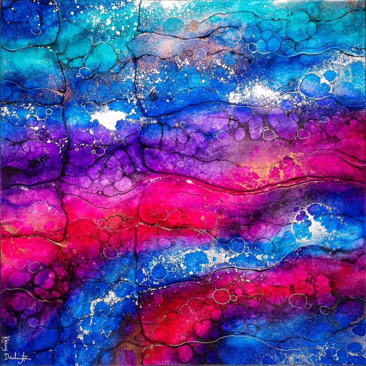 Ajoite - Original - SOLD by artist Kerry Darlington - Wyecliffe Galleries