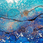 Ajoite - Original - SOLD by artist Kerry Darlington - Wyecliffe Galleries