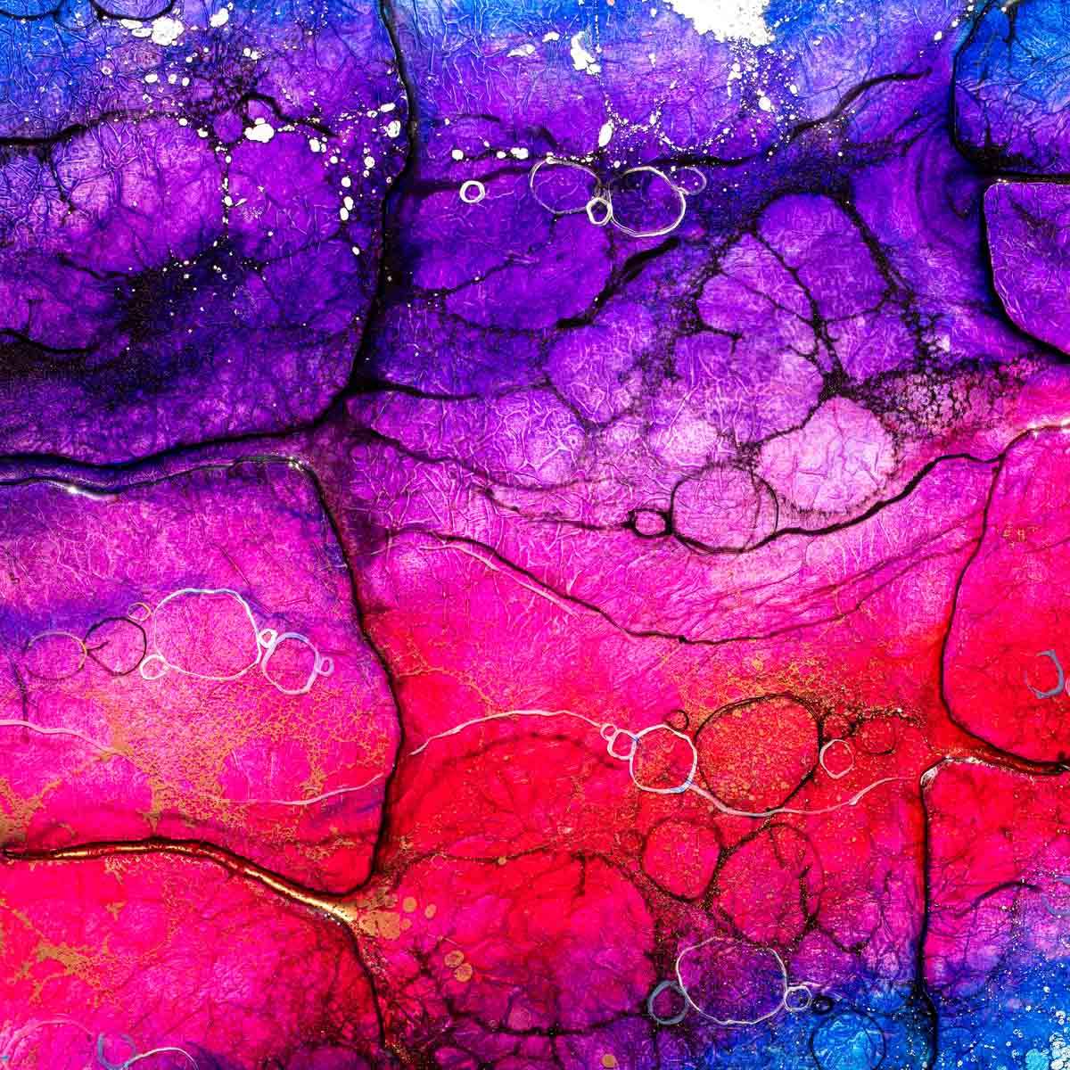 Ajoite - Original - SOLD by artist Kerry Darlington - Wyecliffe Galleries