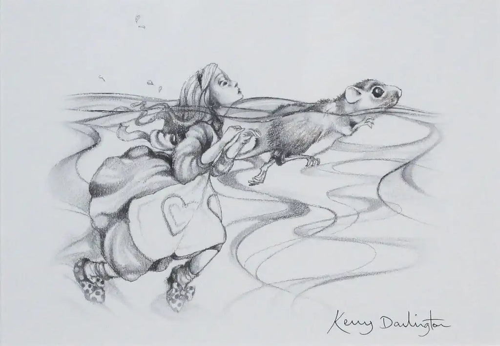 Alice and the Pool of Tears (sketch) - SOLD OUT by artist Kerry Darlington - Wyecliffe Galleries
