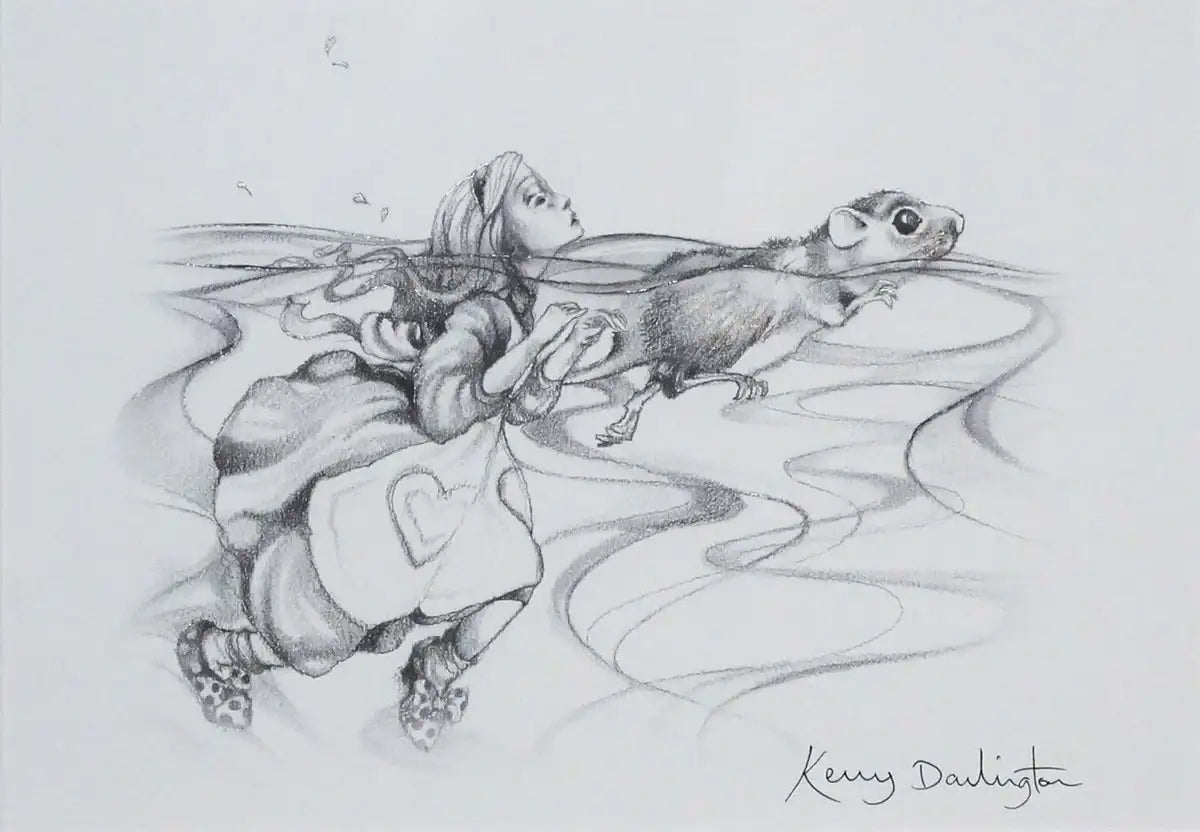 Alice and the Pool of Tears (sketch) - SOLD OUT by artist Kerry Darlington - Wyecliffe Galleries