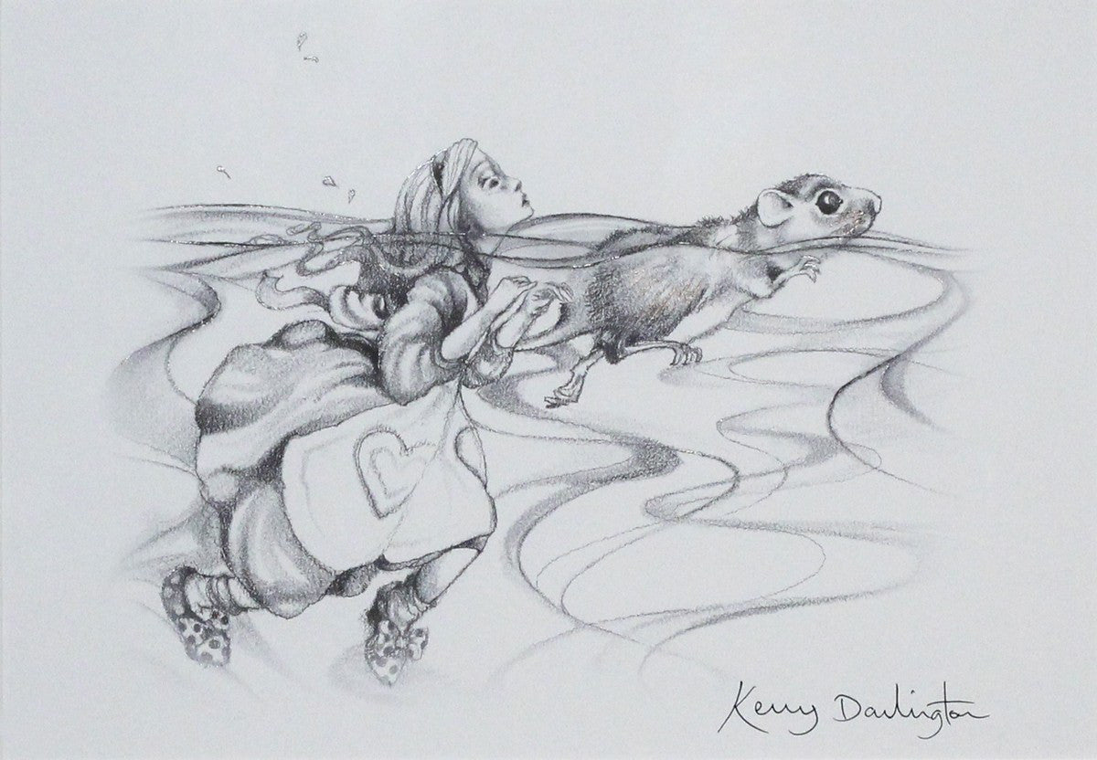 Alice and the Pool of Tears (sketch) - SOLD OUT Kerry Darlington