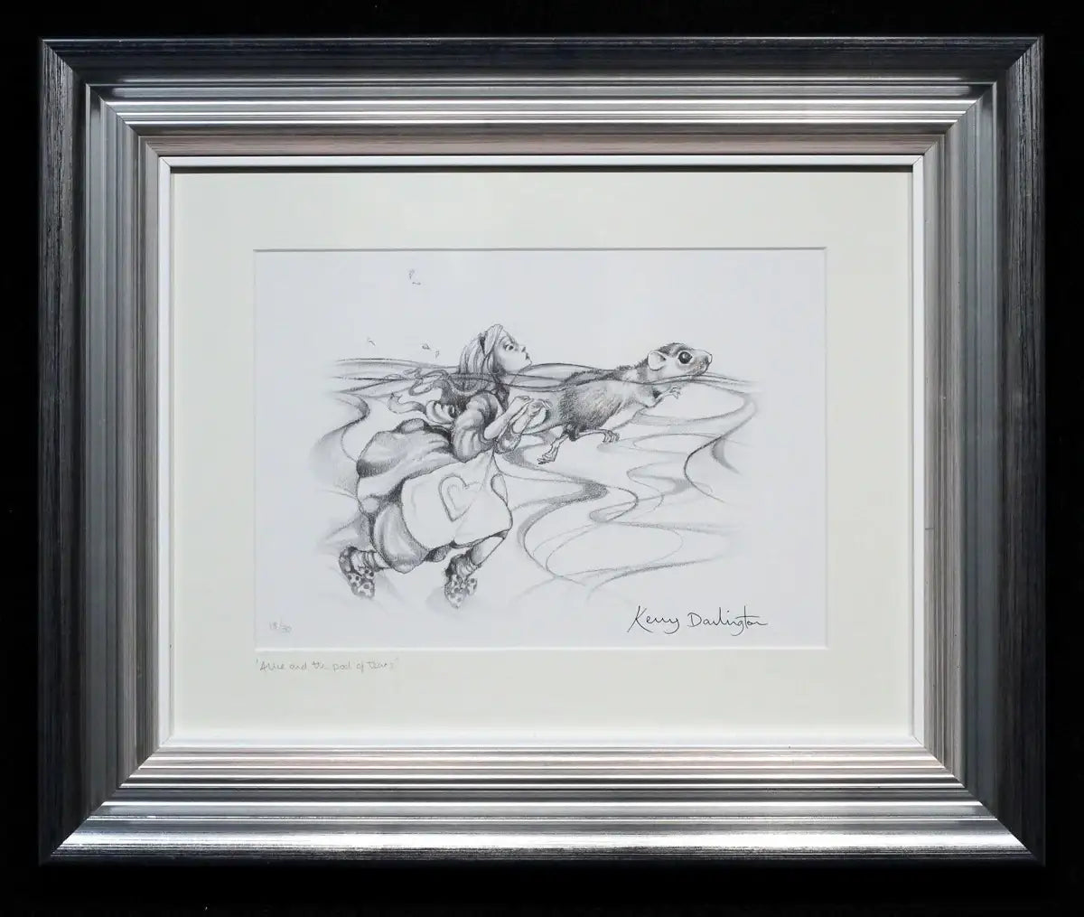 Alice and the Pool of Tears (sketch) - SOLD OUT by artist Kerry Darlington - Wyecliffe Galleries