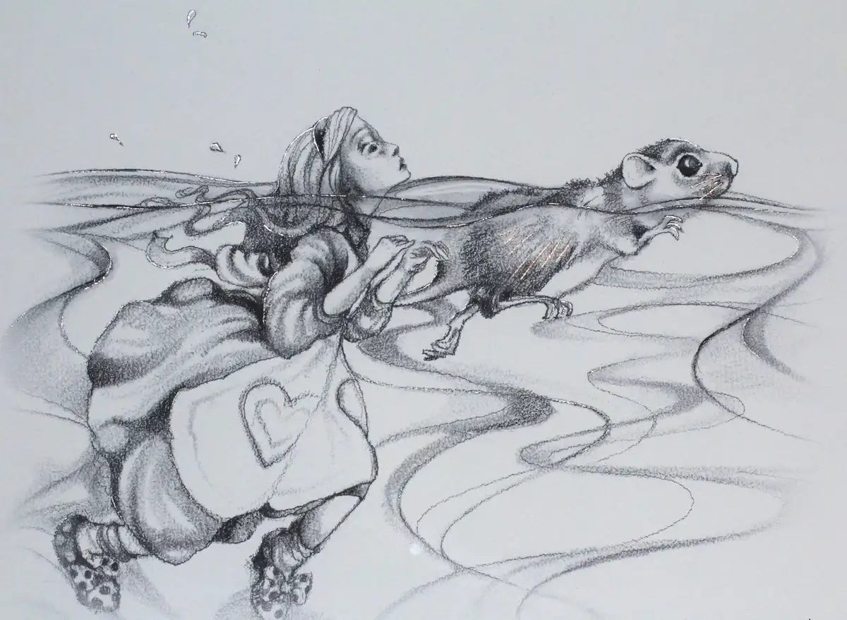 Alice and the Pool of Tears (sketch) - SOLD OUT by artist Kerry Darlington - Wyecliffe Galleries