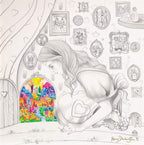 Alice Finds the Little Door - Original Sketch - SOLD by artist Kerry Darlington - Wyecliffe Galleries