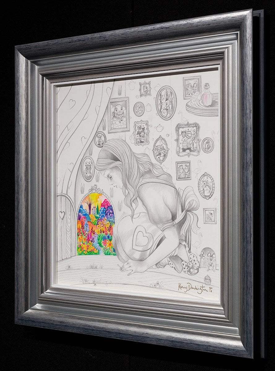 Alice Finds the Little Door - Original Sketch - SOLD by artist Kerry Darlington - Wyecliffe Galleries