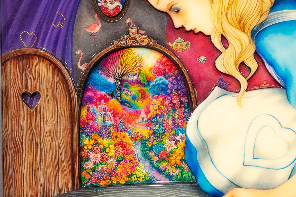 Alice Finds the Little Door - RARE Edition - SOLD by artist Kerry Darlington - Wyecliffe Galleries