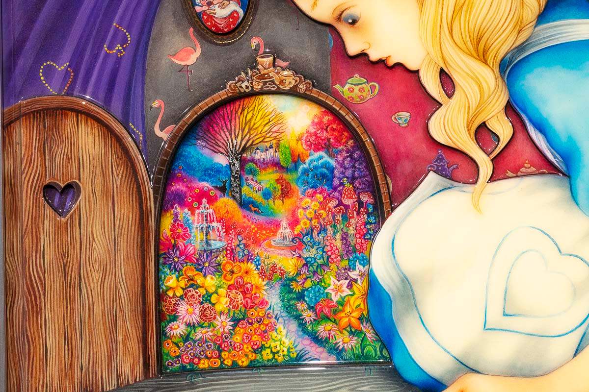 Alice Finds the Little Door - RARE Edition - SOLD by artist Kerry Darlington - Wyecliffe Galleries