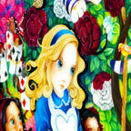 Alice In the Rose Garden - Edition by artist Kerry Darlington - Wyecliffe Galleries