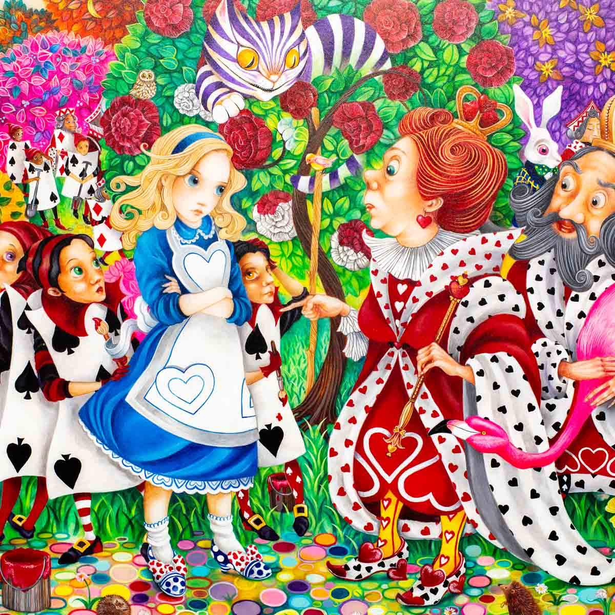 Alice in the Rose Garden - Original - SOLD by artist Kerry Darlington - Wyecliffe Galleries