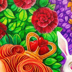 Alice in the Rose Garden - Original - SOLD by artist Kerry Darlington - Wyecliffe Galleries