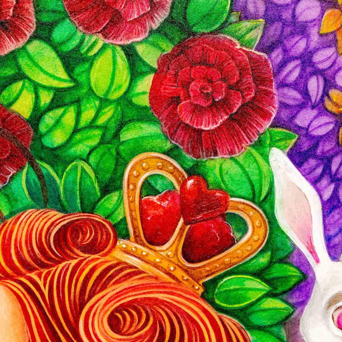 Alice in the Rose Garden - Original - SOLD by artist Kerry Darlington - Wyecliffe Galleries