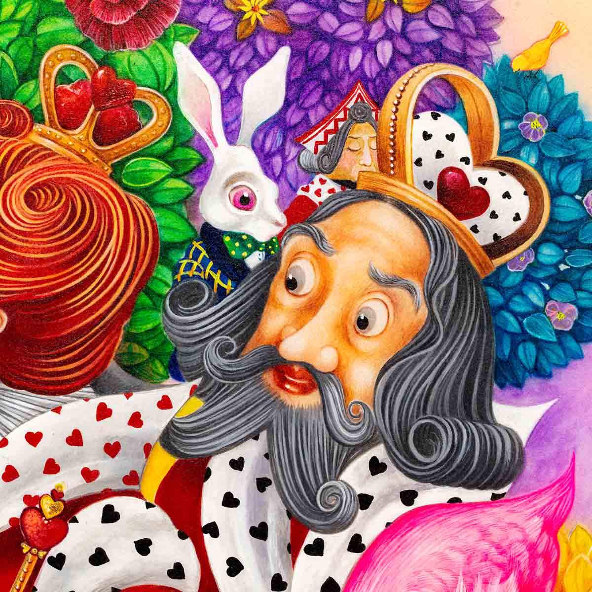 Alice in the Rose Garden - Original - SOLD by artist Kerry Darlington - Wyecliffe Galleries