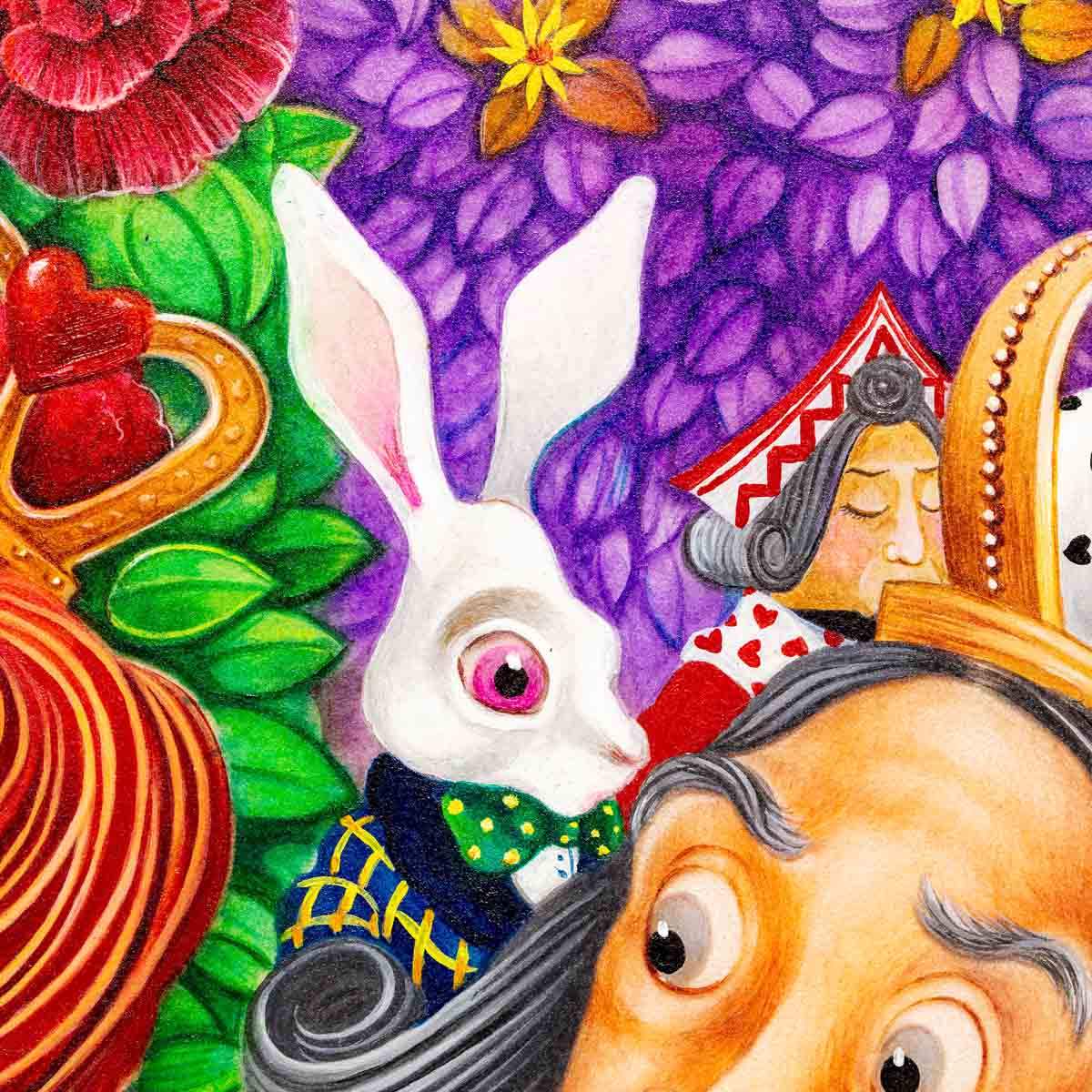 Alice in the Rose Garden - Original - SOLD by artist Kerry Darlington - Wyecliffe Galleries