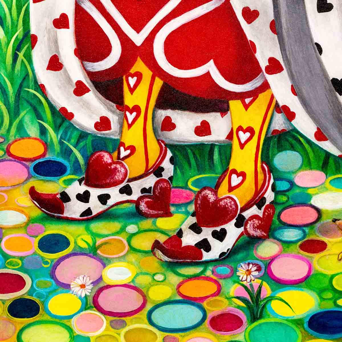 Alice in the Rose Garden - Original - SOLD by artist Kerry Darlington - Wyecliffe Galleries