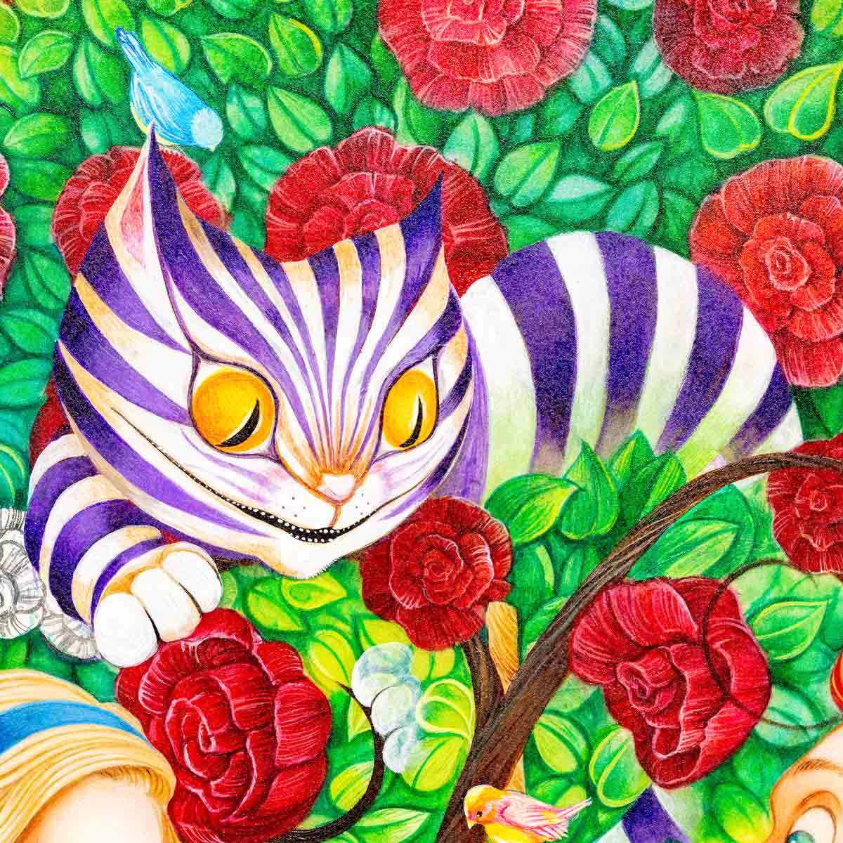 Alice in the Rose Garden - Original - SOLD by artist Kerry Darlington - Wyecliffe Galleries