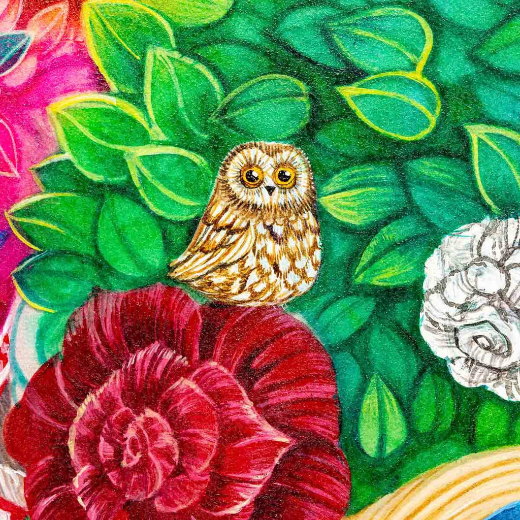 Alice in the Rose Garden - Original - SOLD by artist Kerry Darlington - Wyecliffe Galleries