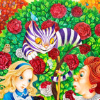Alice in the Rose Garden - Original - SOLD by artist Kerry Darlington - Wyecliffe Galleries