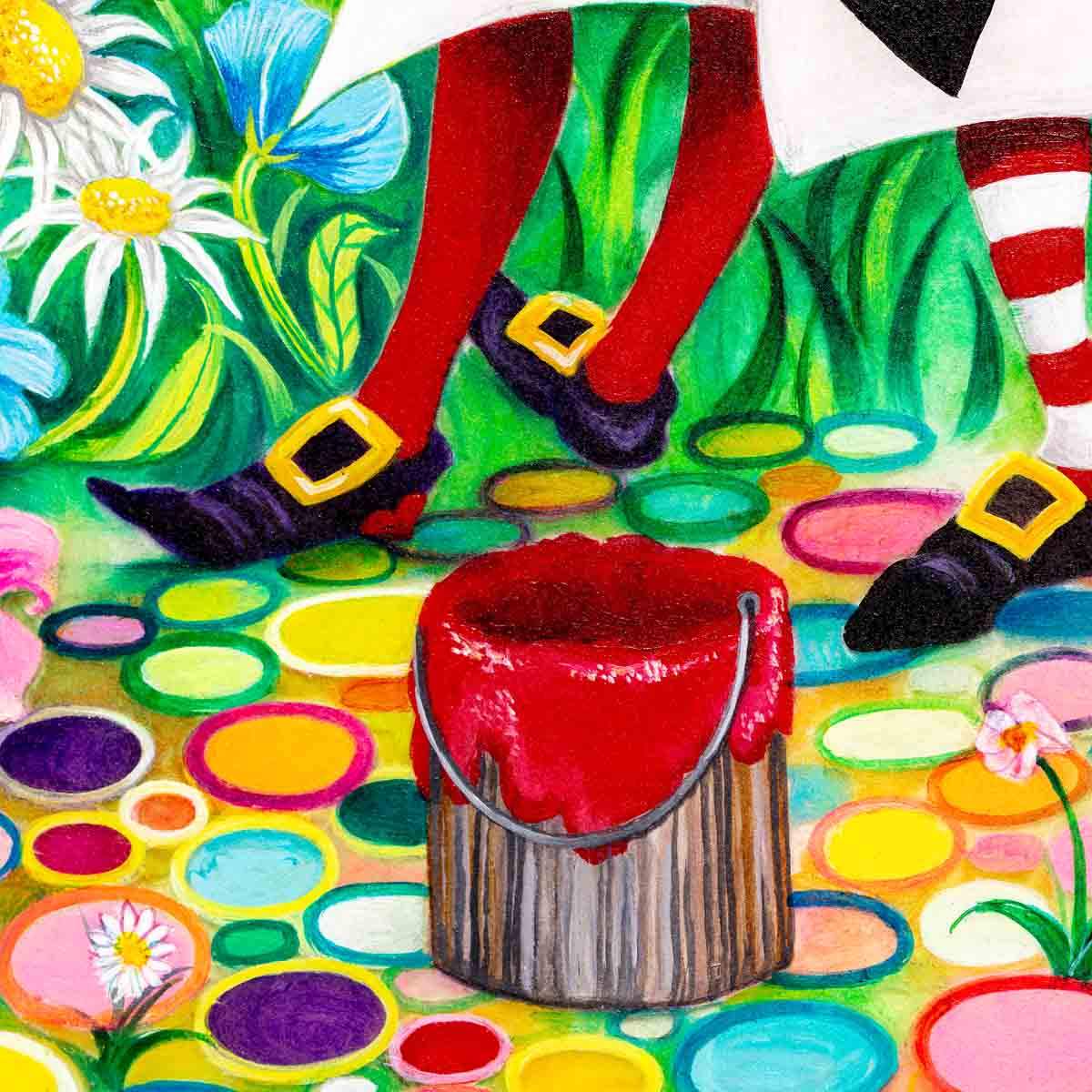 Alice in the Rose Garden - Original - SOLD by artist Kerry Darlington - Wyecliffe Galleries