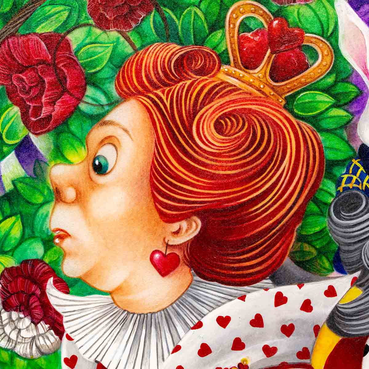 Alice in the Rose Garden - Original Kerry Darlington Framed