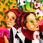 Alice in the Rose Garden - Original - SOLD by artist Kerry Darlington - Wyecliffe Galleries