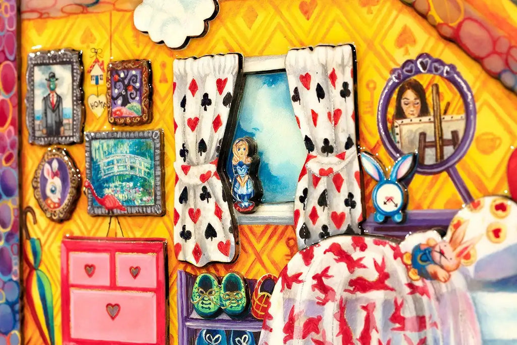 Alice in William Rabbits House - Deluxe Edition by artist Kerry Darlington - Wyecliffe Galleries