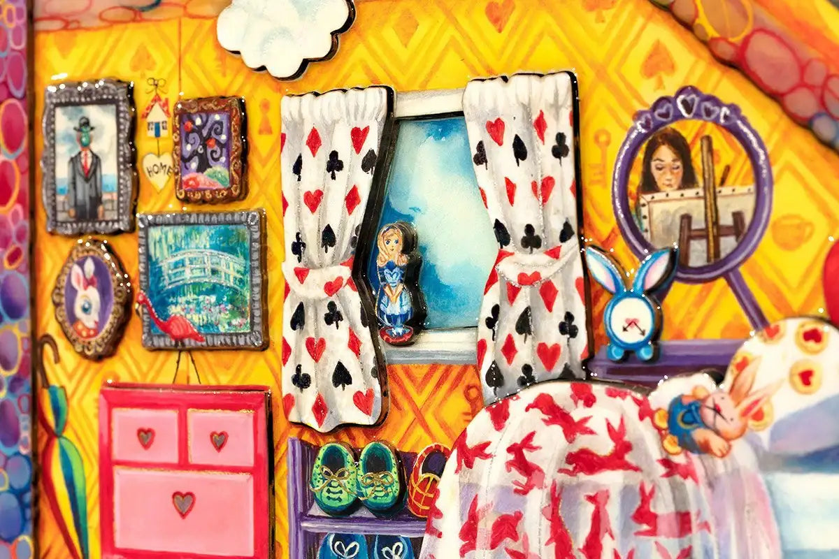 Alice in William Rabbits House - Deluxe Edition by artist Kerry Darlington - Wyecliffe Galleries