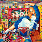 Alice in William Rabbits House - Deluxe Edition by artist Kerry Darlington - Wyecliffe Galleries