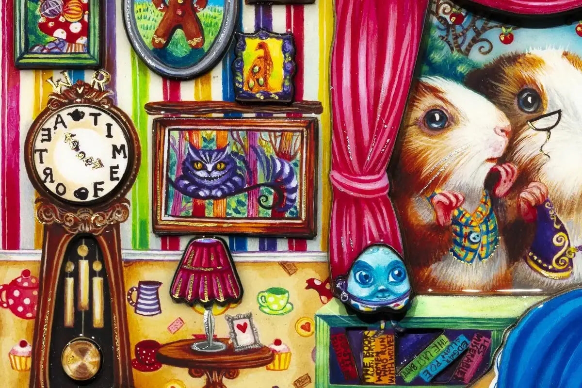 Alice in William Rabbits House - Rare Artist Proof Edition - SOLD OUT by artist Kerry Darlington - Wyecliffe Galleries