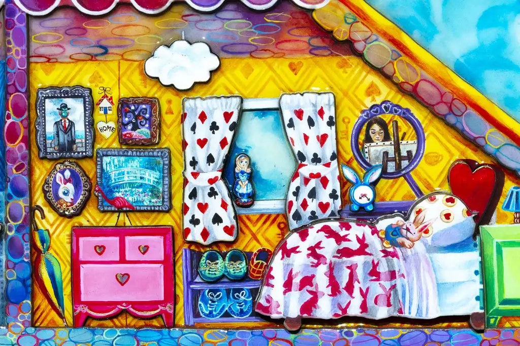 Alice in William Rabbits House - Rare Artist Proof Edition - SOLD OUT by artist Kerry Darlington - Wyecliffe Galleries