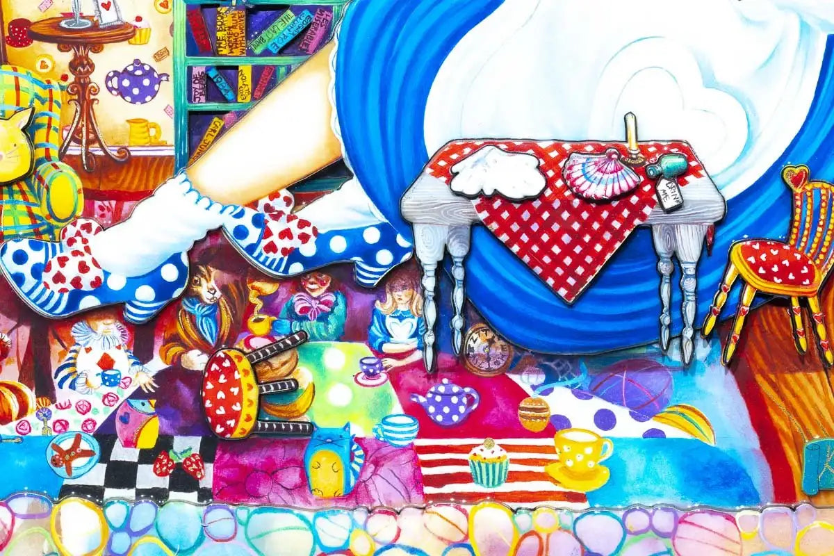 Alice in William Rabbits House - Rare Artist Proof Edition - SOLD OUT by artist Kerry Darlington - Wyecliffe Galleries