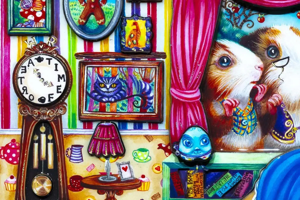 Alice in William Rabbits House - Rare Artist Proof Edition - SOLD OUT by artist Kerry Darlington - Wyecliffe Galleries