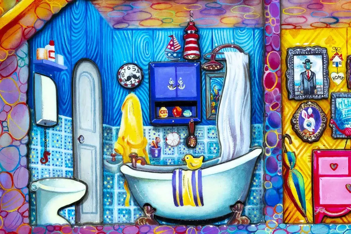 Alice in William Rabbits House - Rare Artist Proof Edition - SOLD OUT by artist Kerry Darlington - Wyecliffe Galleries