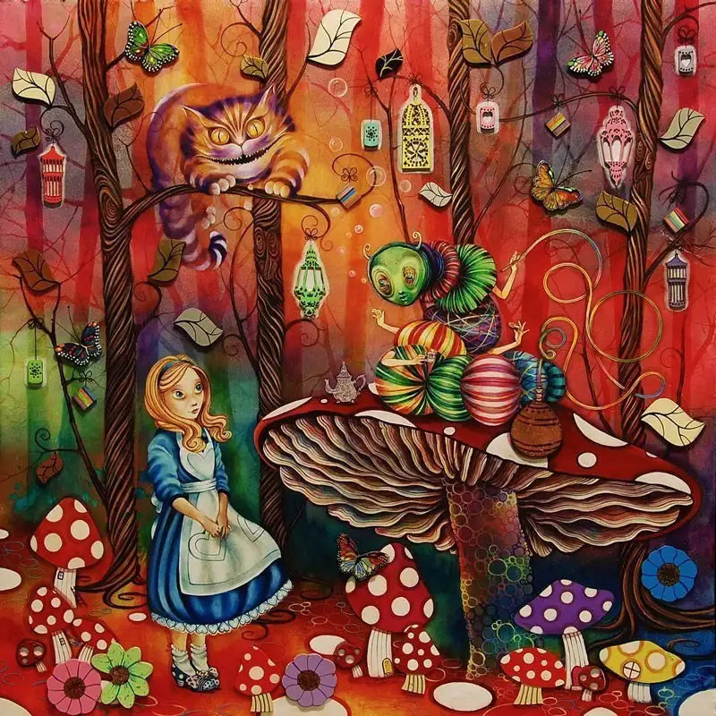 Alice Meets the Caterpillar - Edition - SOLD OUT by artist Kerry Darlington - Wyecliffe Galleries