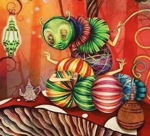 Alice Meets the Caterpillar - Edition - SOLD OUT by artist Kerry Darlington - Wyecliffe Galleries
