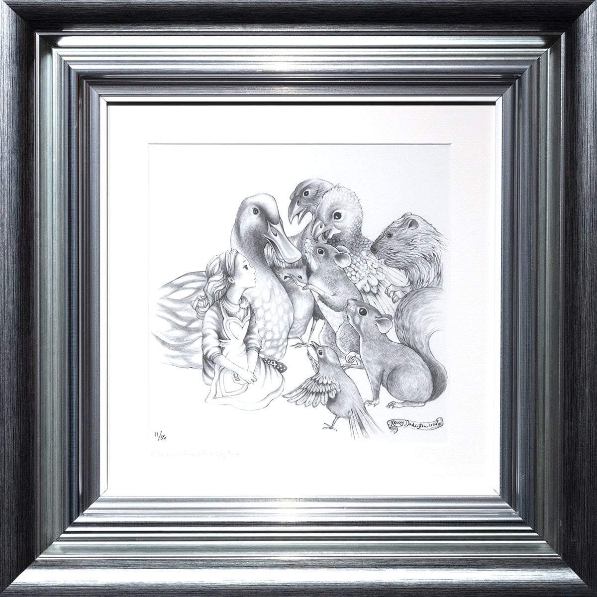 Alice Pencil Sketch Boutique Editions - non matching set of 4 - SOLD OUT