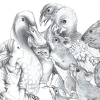 Alice Pencil Sketch Boutique Editions - non matching set of 4 - SOLD OUT by artist Kerry Darlington - Wyecliffe Galleries