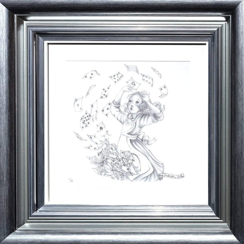 Alice Pencil Sketch Boutique Editions - non matching set of 4 - SOLD OUT by artist Kerry Darlington - Wyecliffe Galleries