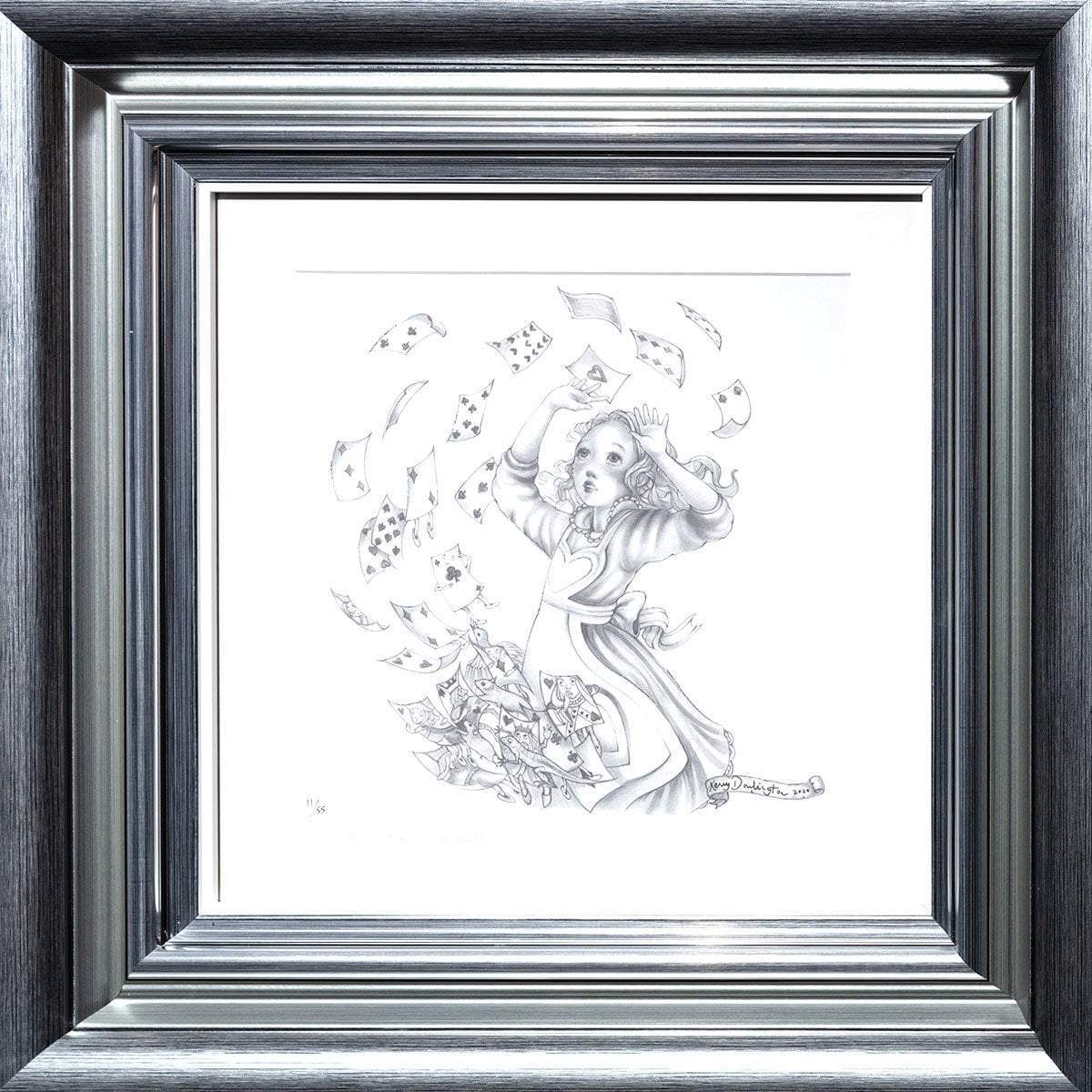 Alice Pencil Sketch Boutique Editions - non matching set of 4 - SOLD OUT by artist Kerry Darlington - Wyecliffe Galleries