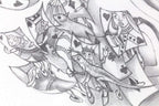 Alice Pencil Sketch Boutique Editions - non matching set of 4 - SOLD OUT by artist Kerry Darlington - Wyecliffe Galleries